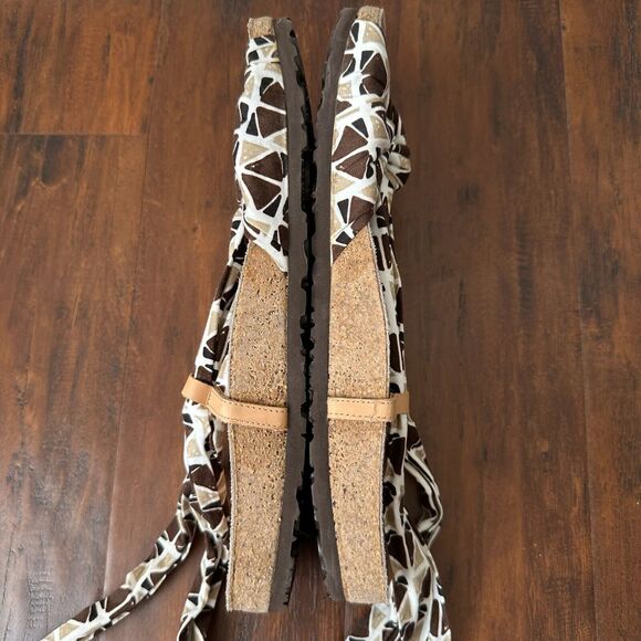 MALIPARMI Bow Open-Toe Ankle Strap Sandals Cork Comfy ITALY MADE - Picture 5 of 9